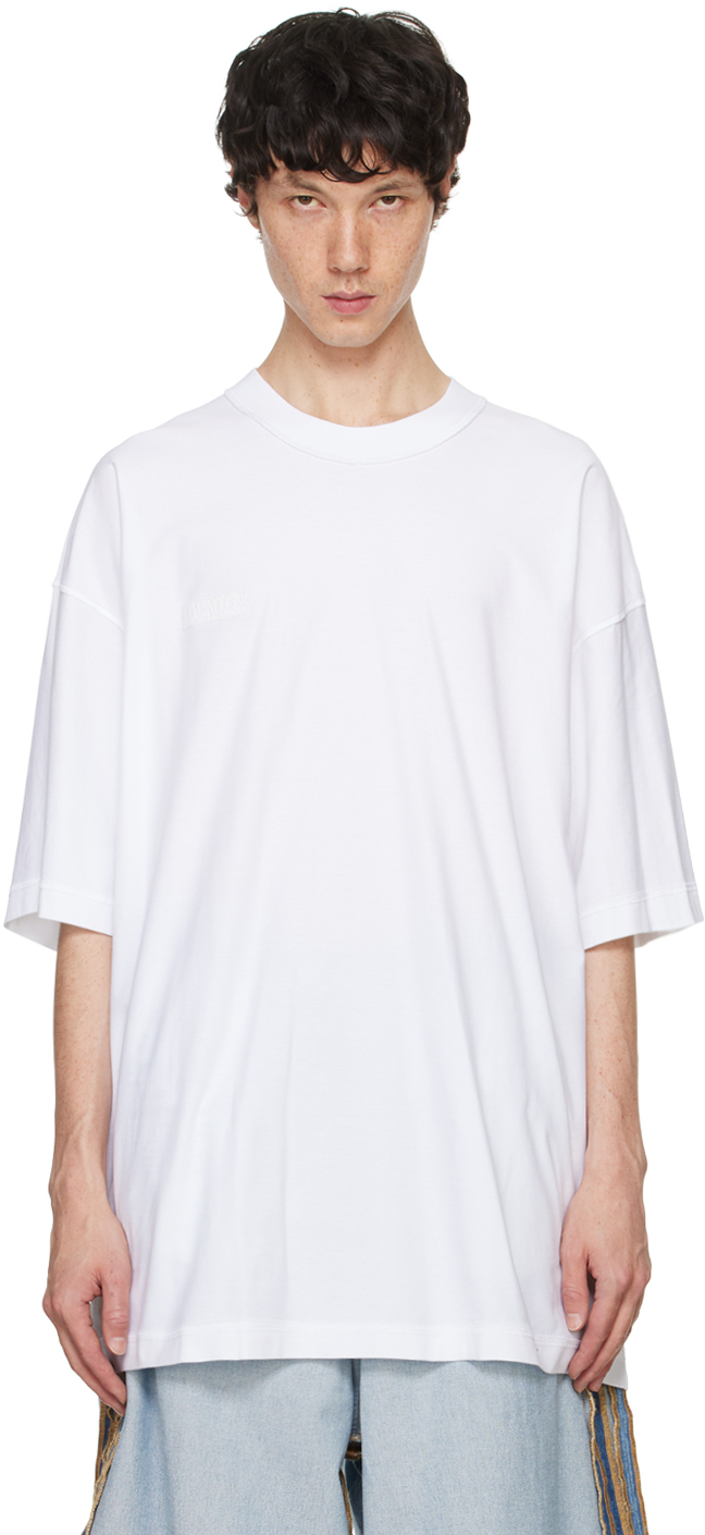 Shop Vetements White Inside Out Label T-shirt