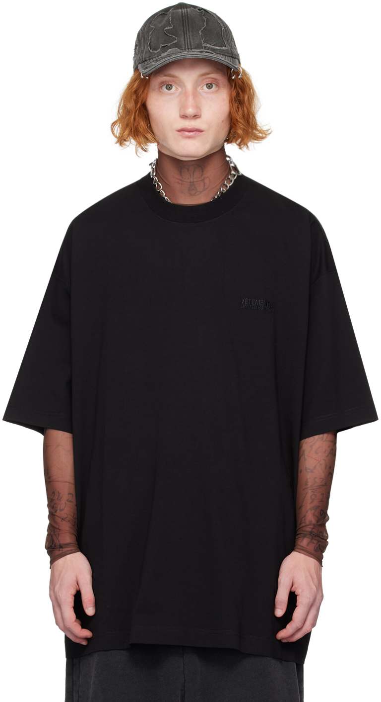 Shop Vetements Black 'limited Edition' Logo T-shirt