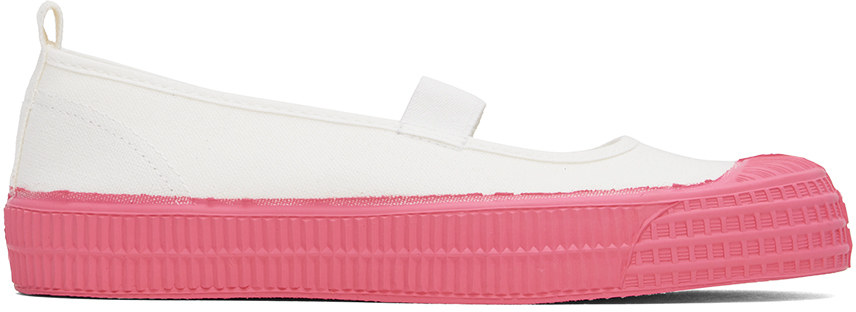 White & Pink Novesta Edition Star Jarmika Ballerina Flats