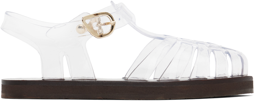 Ancient Greek Sandals Transparent Homeria Jelly Sandals In Clear