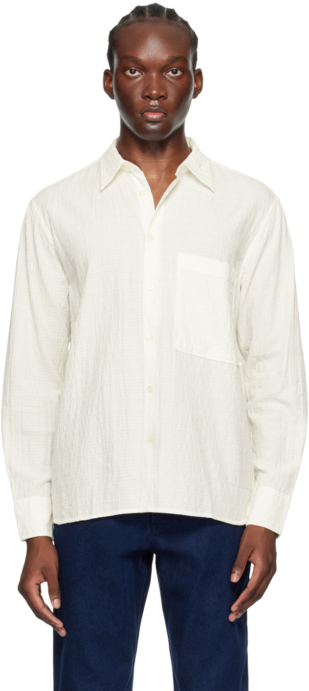 White Square Pocket Shirt
