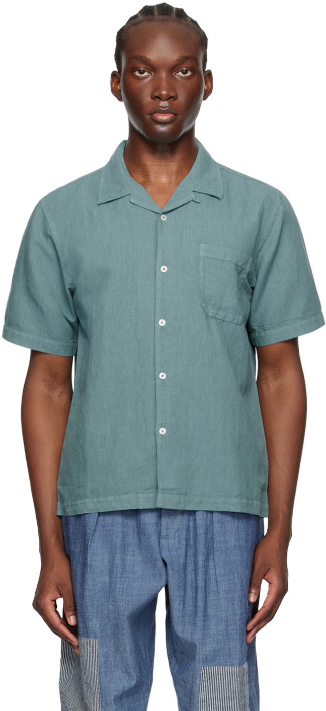 Shop Universal Works Blue Road Shirt In Sea Blue