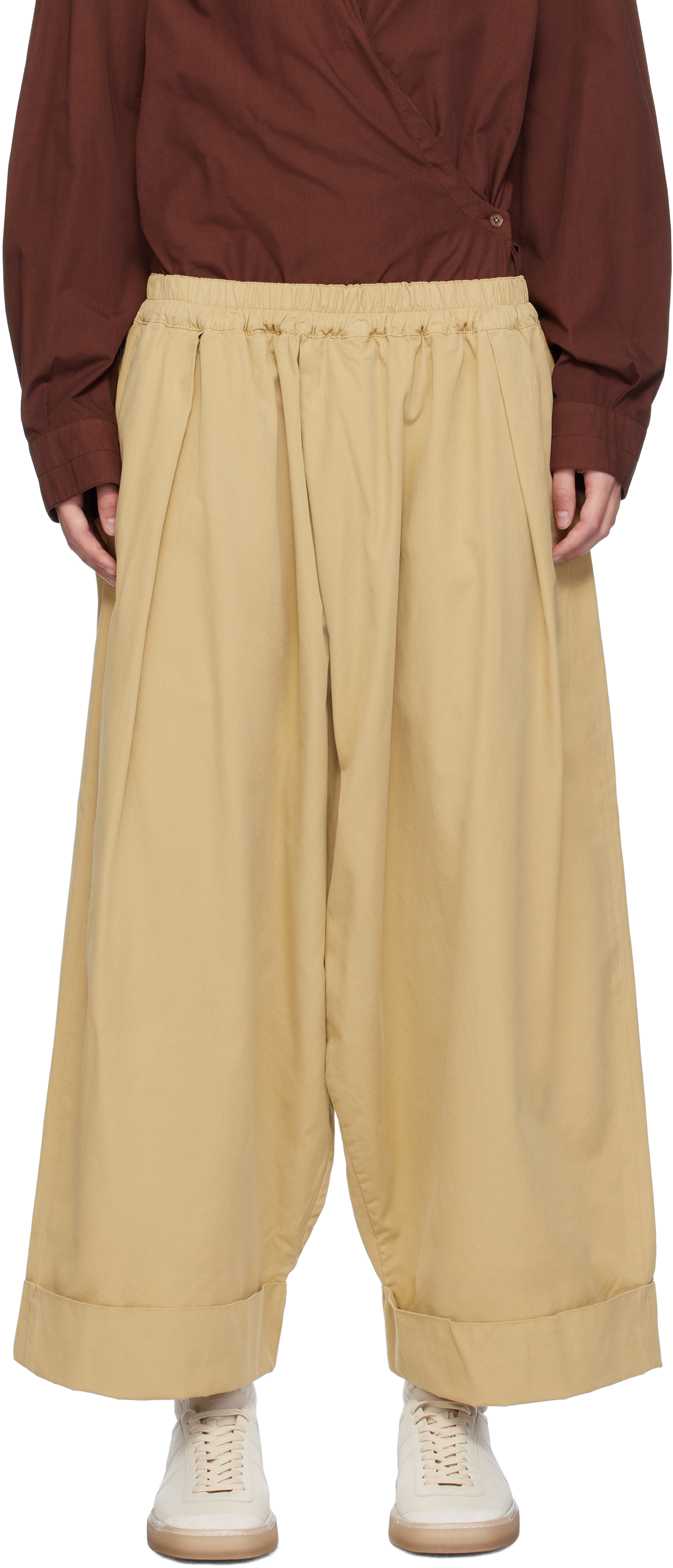 Shop Toogood Beige 'the Baker' Trousers In Canvas Sand