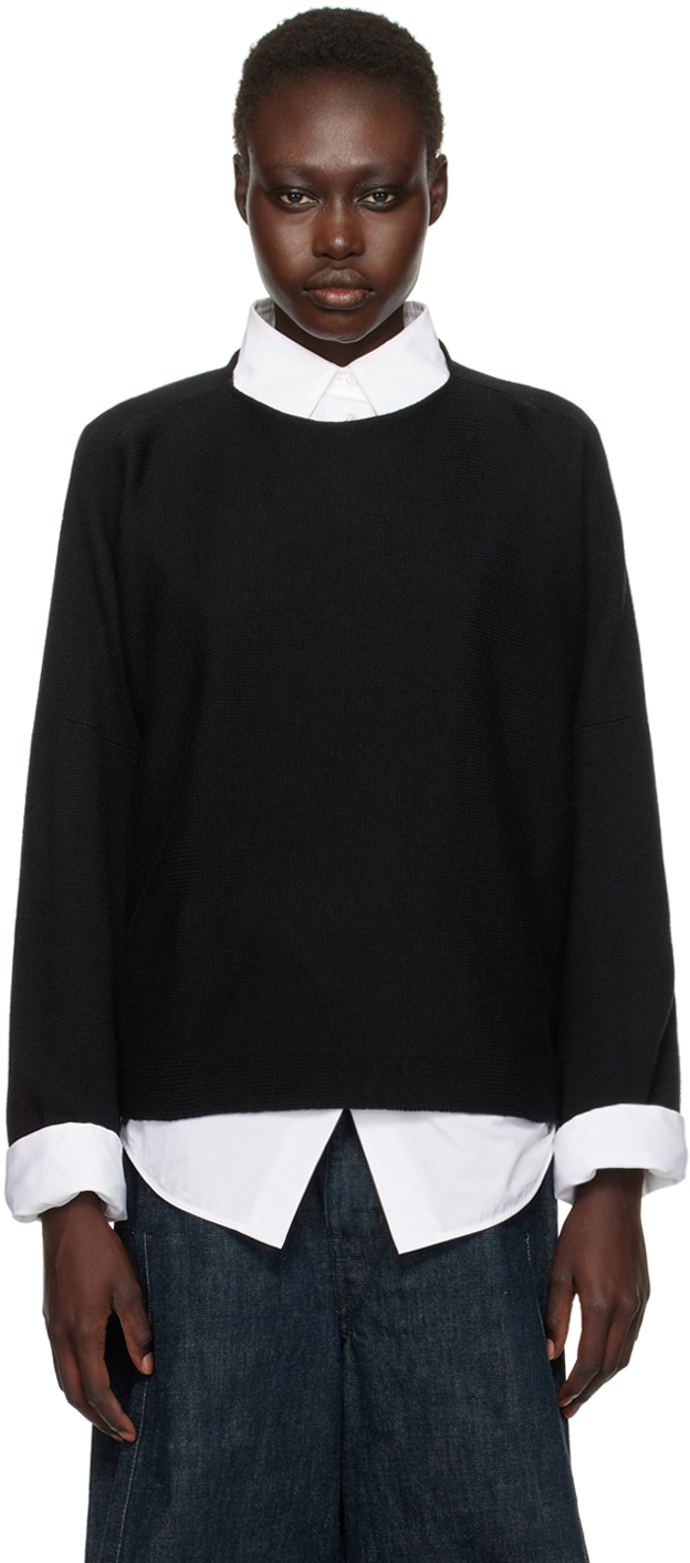 Shop Toogood Black 'the Crofter' Sweater In Merino Wool Flint