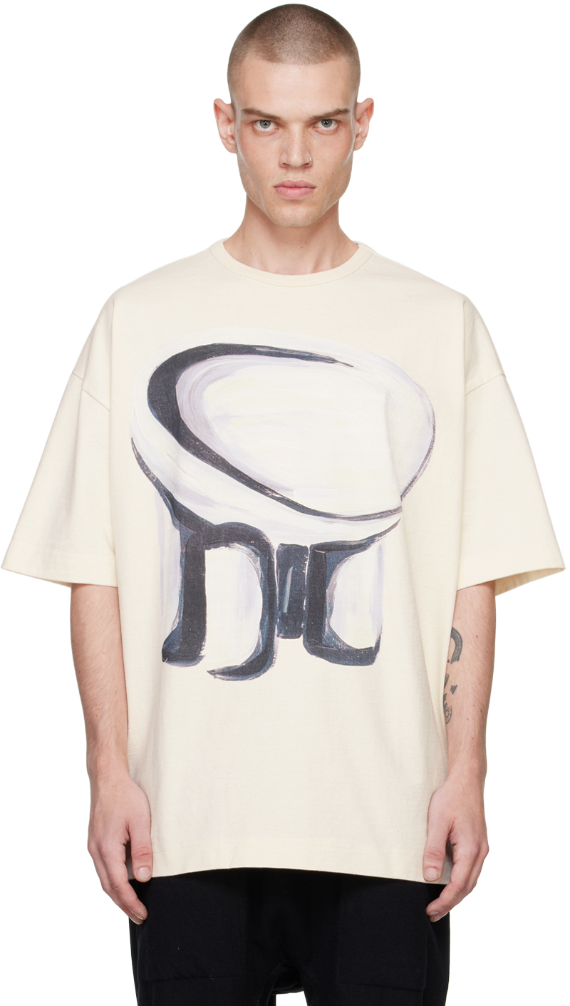 Shop Toogood Off-white 'the Bosun' T-shirt In Raw