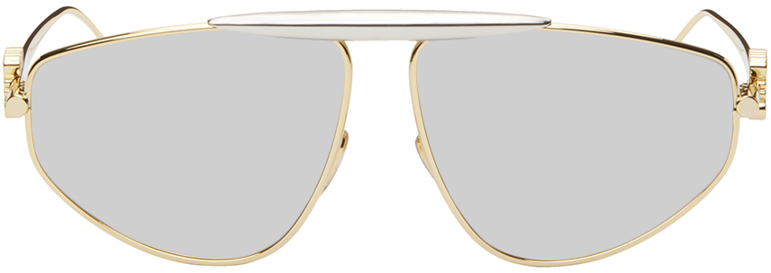 Gold & Silver Spoiler New Aviator Sunglasses