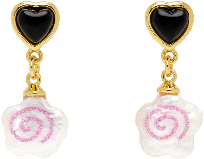 Gold Narutomaki Earrings