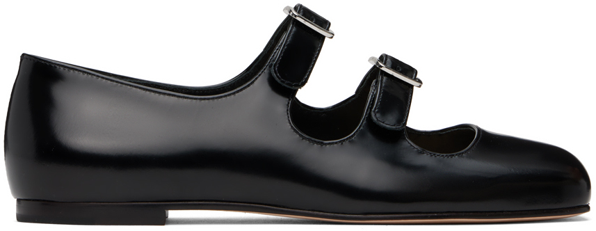 SSENSE Exclusive Black MJ Double Strap Ballerina Flats