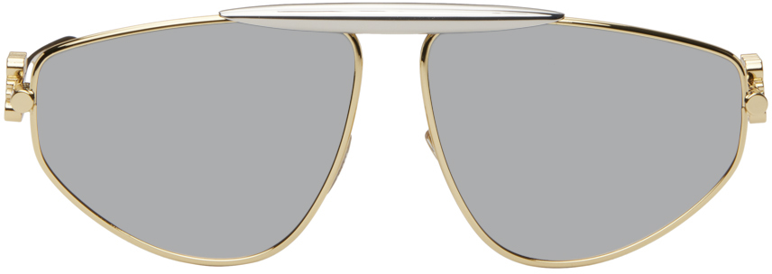 Shop Loewe Gold Spoiler New Aviator Sunglasses In Shiny Endura Gol