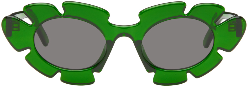 Green Flower Sunglasses