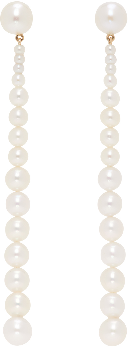 White & Gold Piazza Earrings