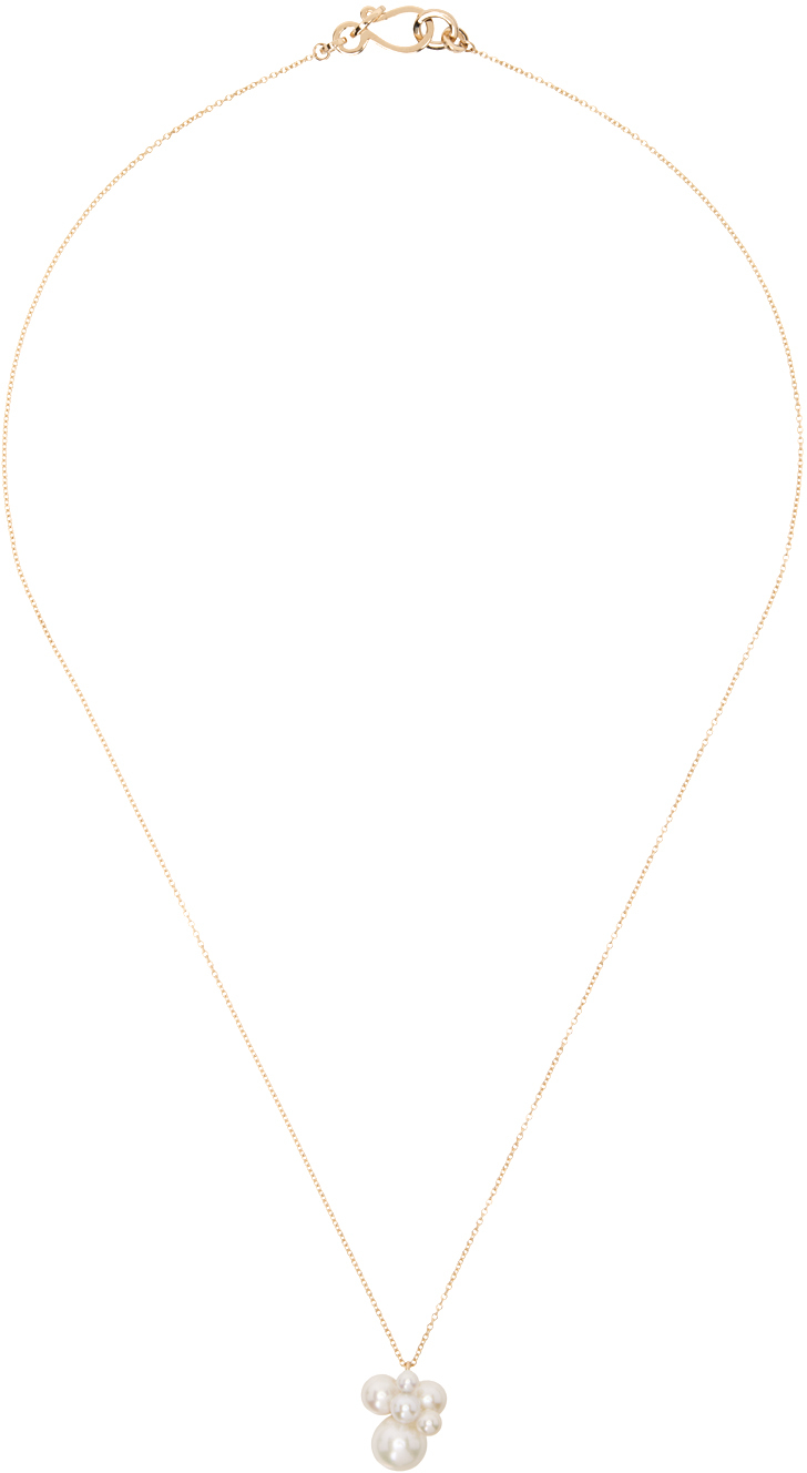 Sophie Bille Brahe Gold Bisou Simple Necklace In 14k Yg Pearls