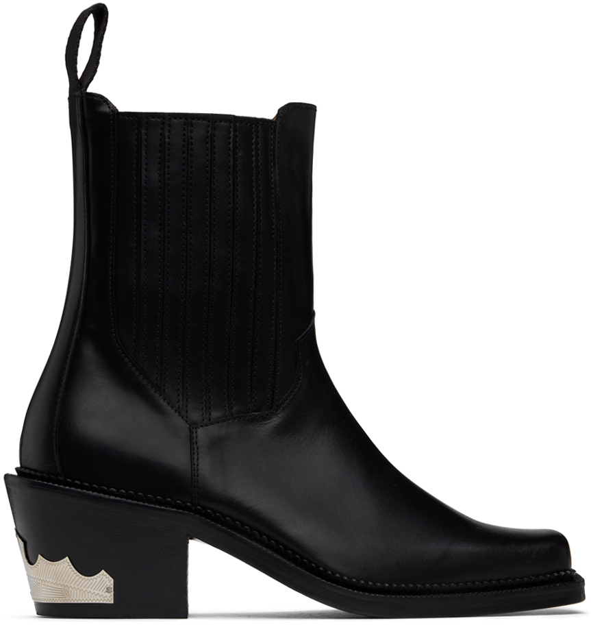 Black Leather Chelsea Boots