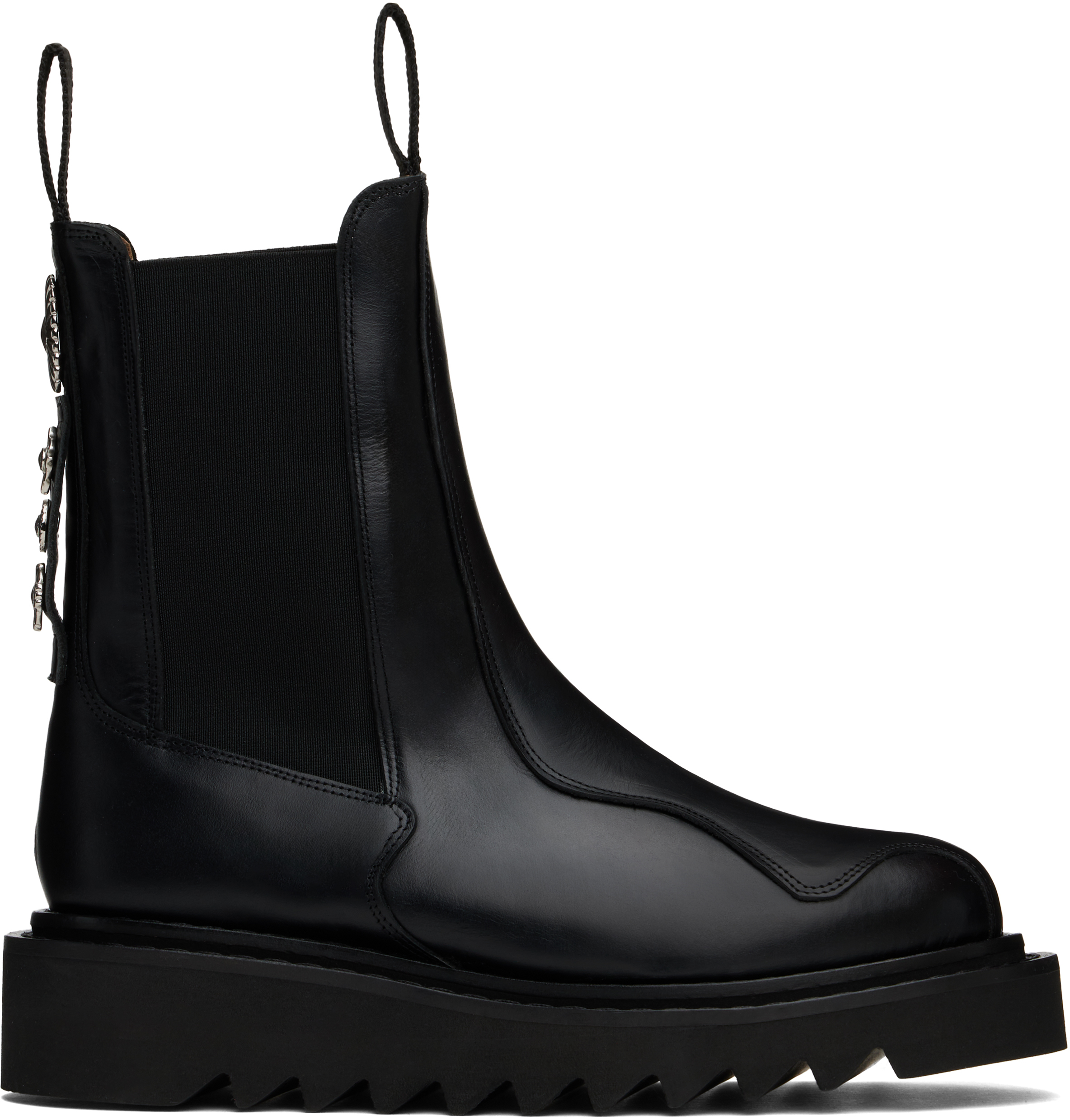 Shop Toga Virilis Ssense Exclusive Black Ankle High Chelsea Boots In Black 16363