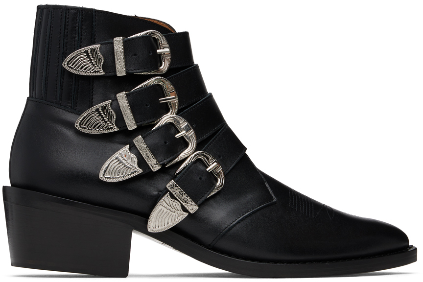 Black Buckle Boots