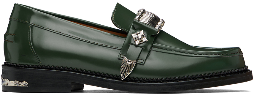 Green Polished Loafers