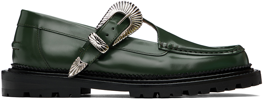 Green Polished Loafers