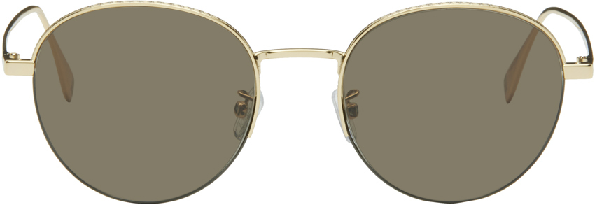 Gold 'Fendi Travel' Sunglasses