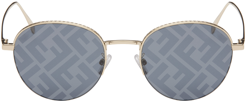 Blue & Gold Fendi Travel Sunglasses