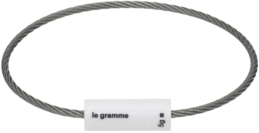 Silver & White 5g Cable Bracelet
