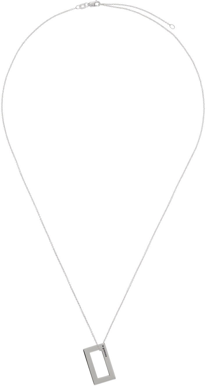 Silver Rectangle 'Le 3.4g' Necklace