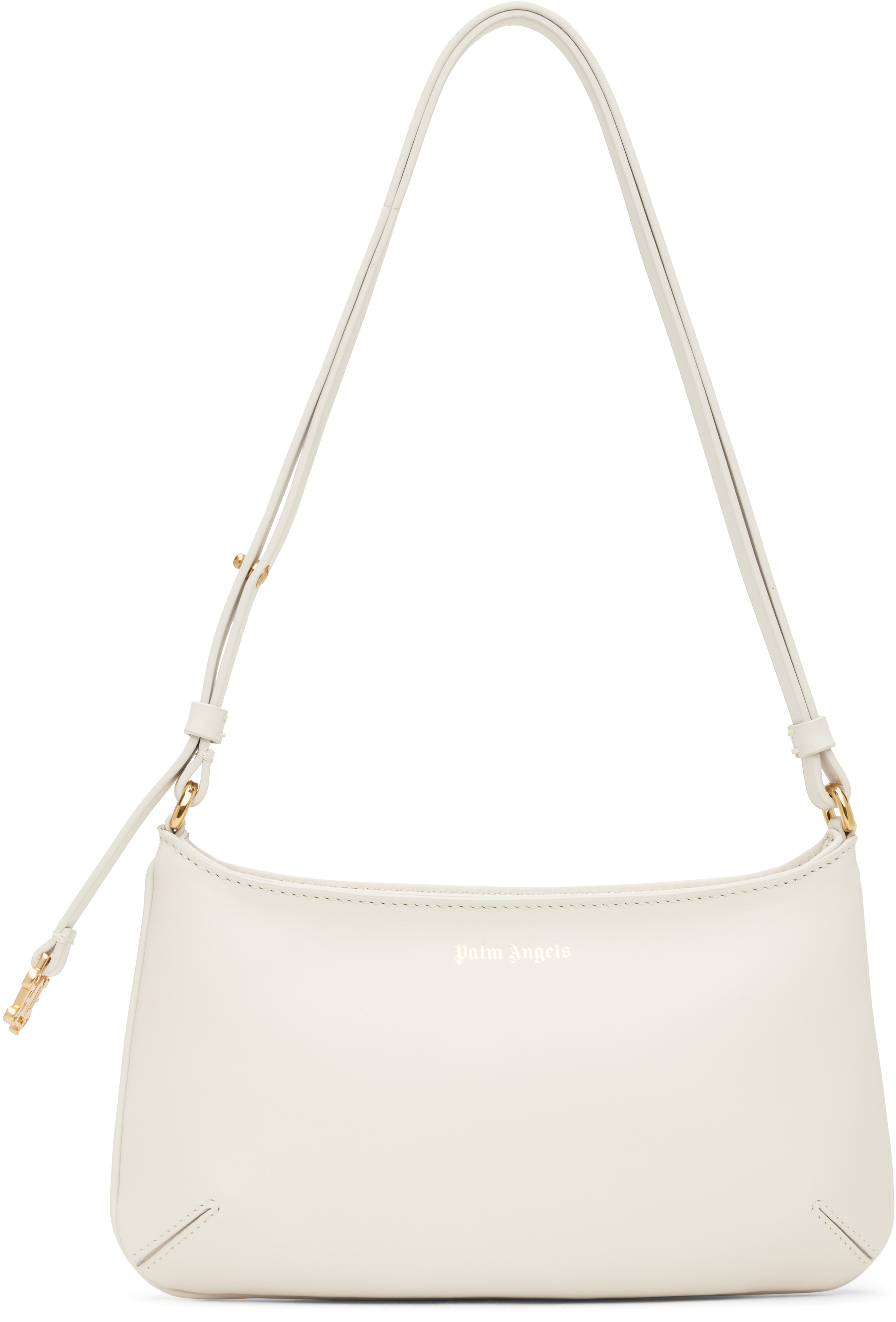 Shop Palm Angels Off-white Giorgina Bag In Cream/gold