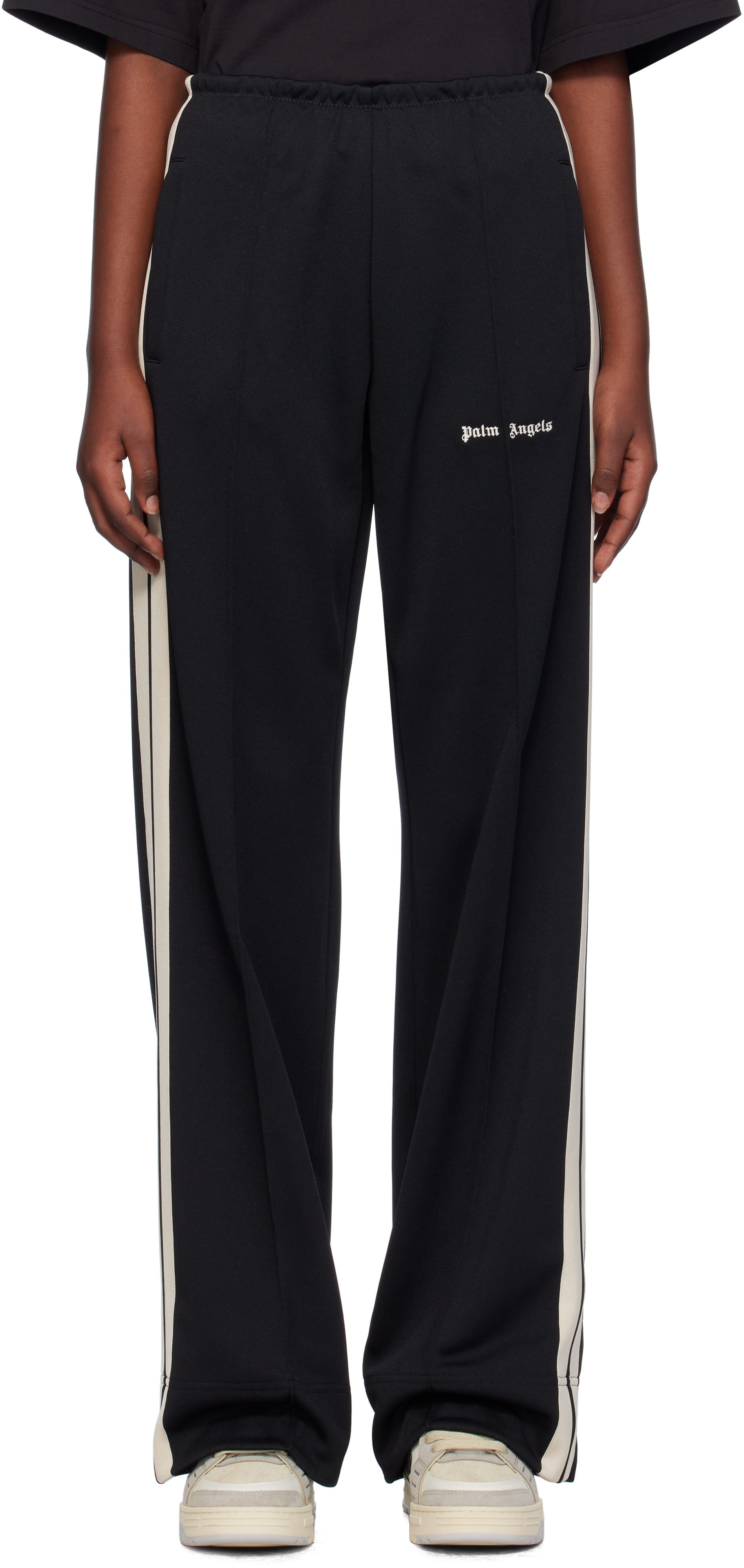 Black & Off-White Classic Loose Track Pants