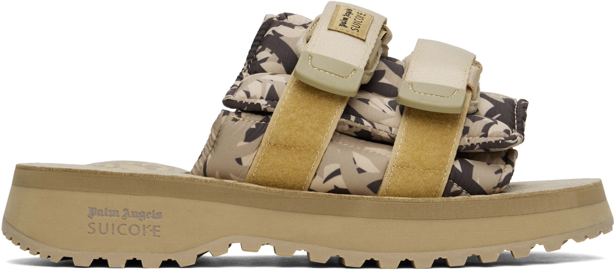 Beige & Black Suicoke Edition Moto-P Sandals