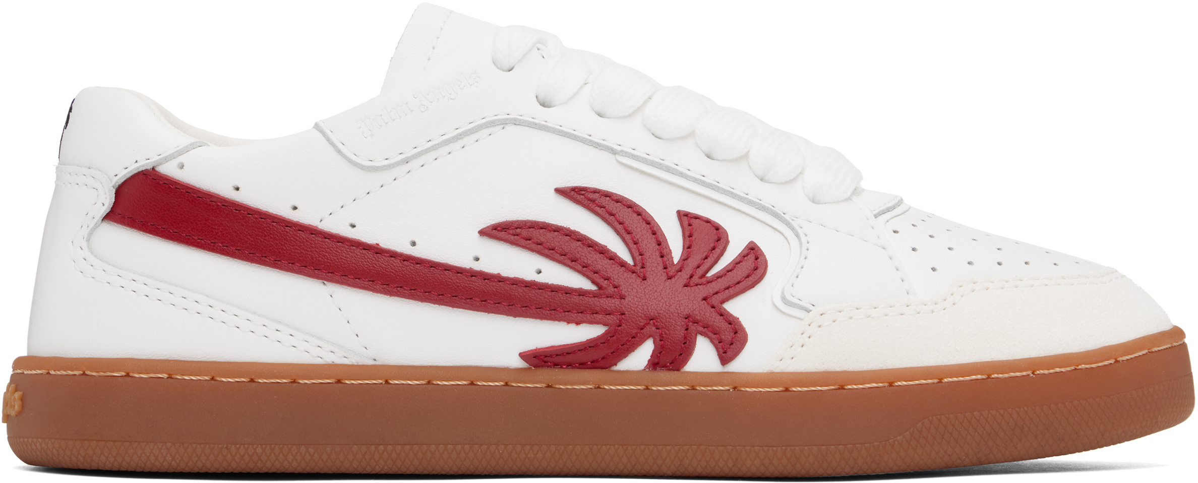 Shop Palm Angels White & Red New Palm 1 Sneakers In White Red