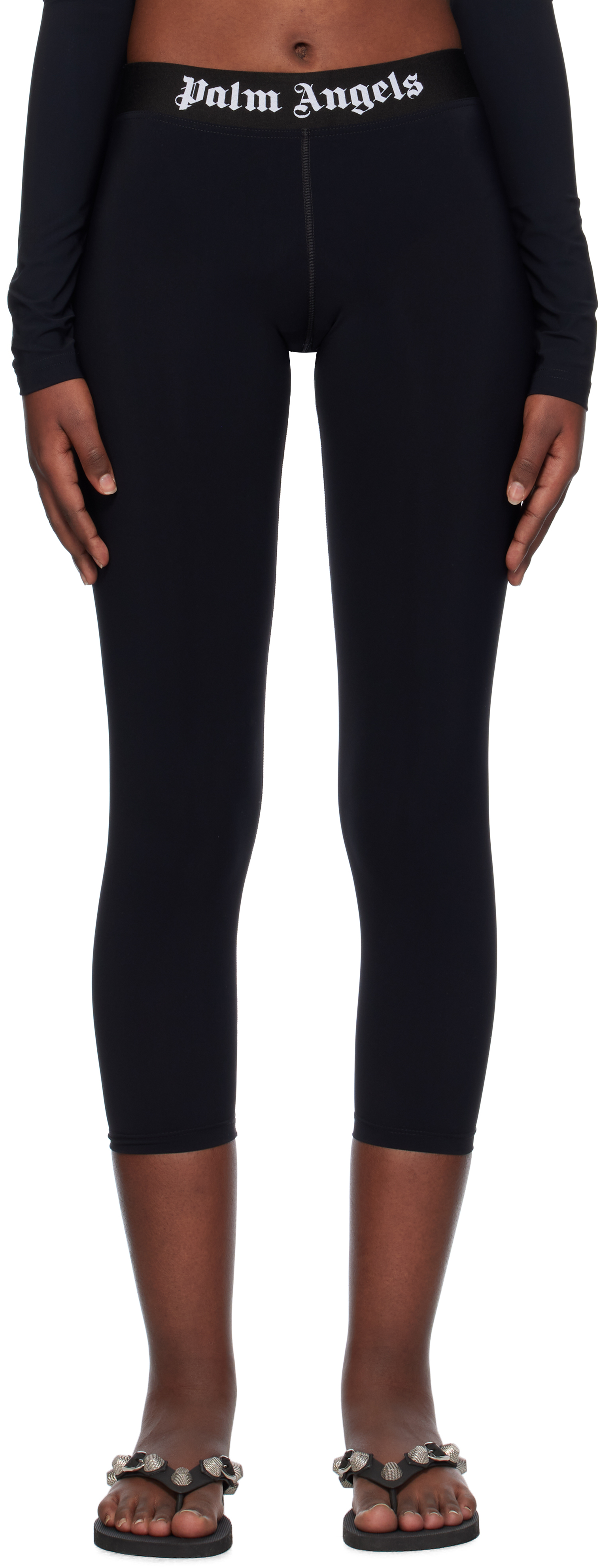 Black Logo Leggings