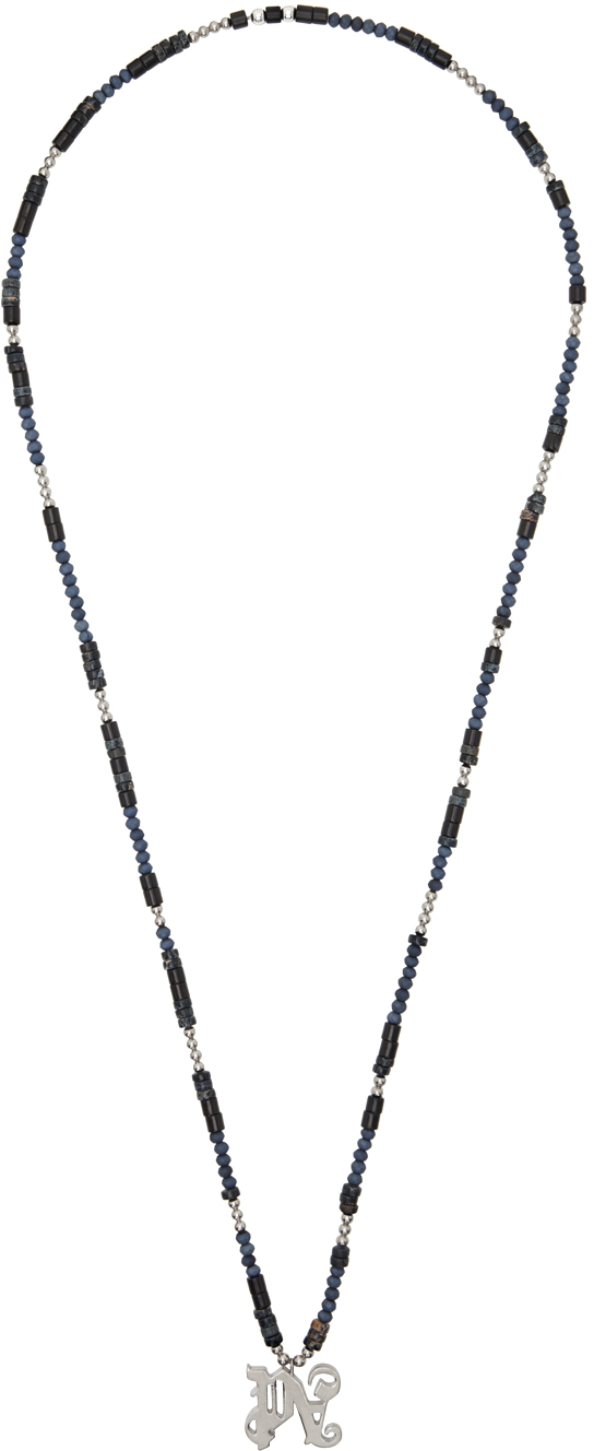 Navy 'PA' Monogram Necklace