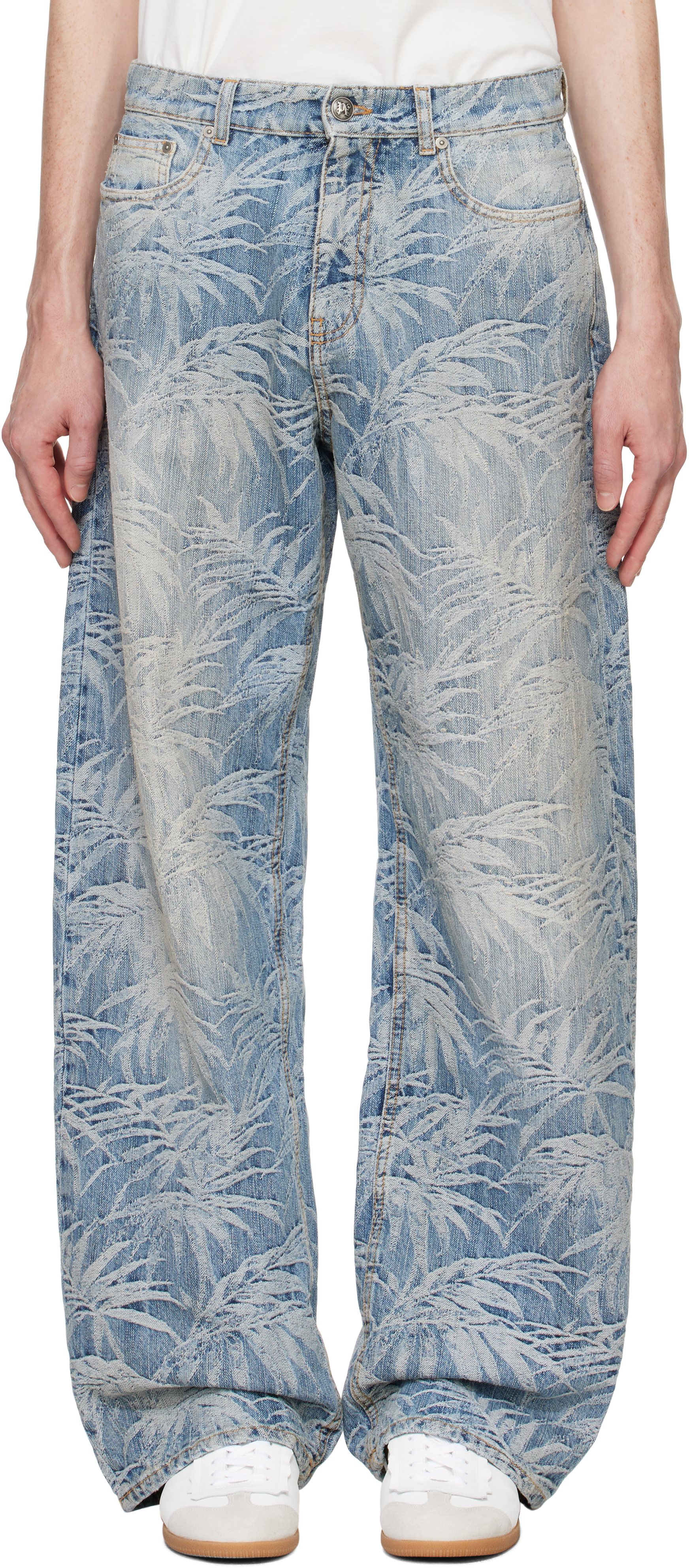 Blue Palms Wash Loose Jeans