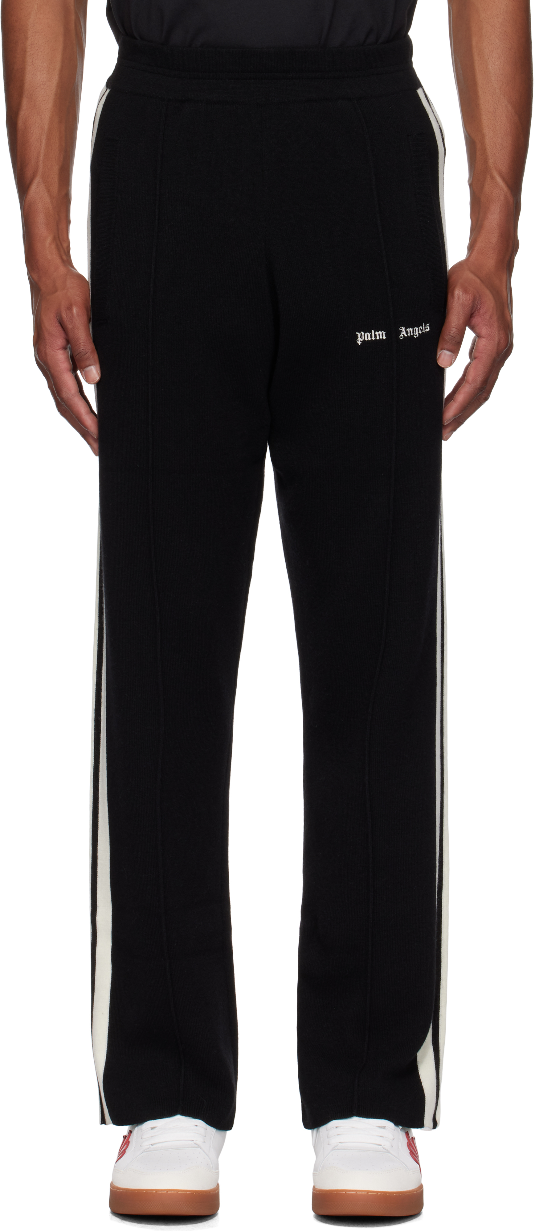 Black Classic Logo Knit Track Pants