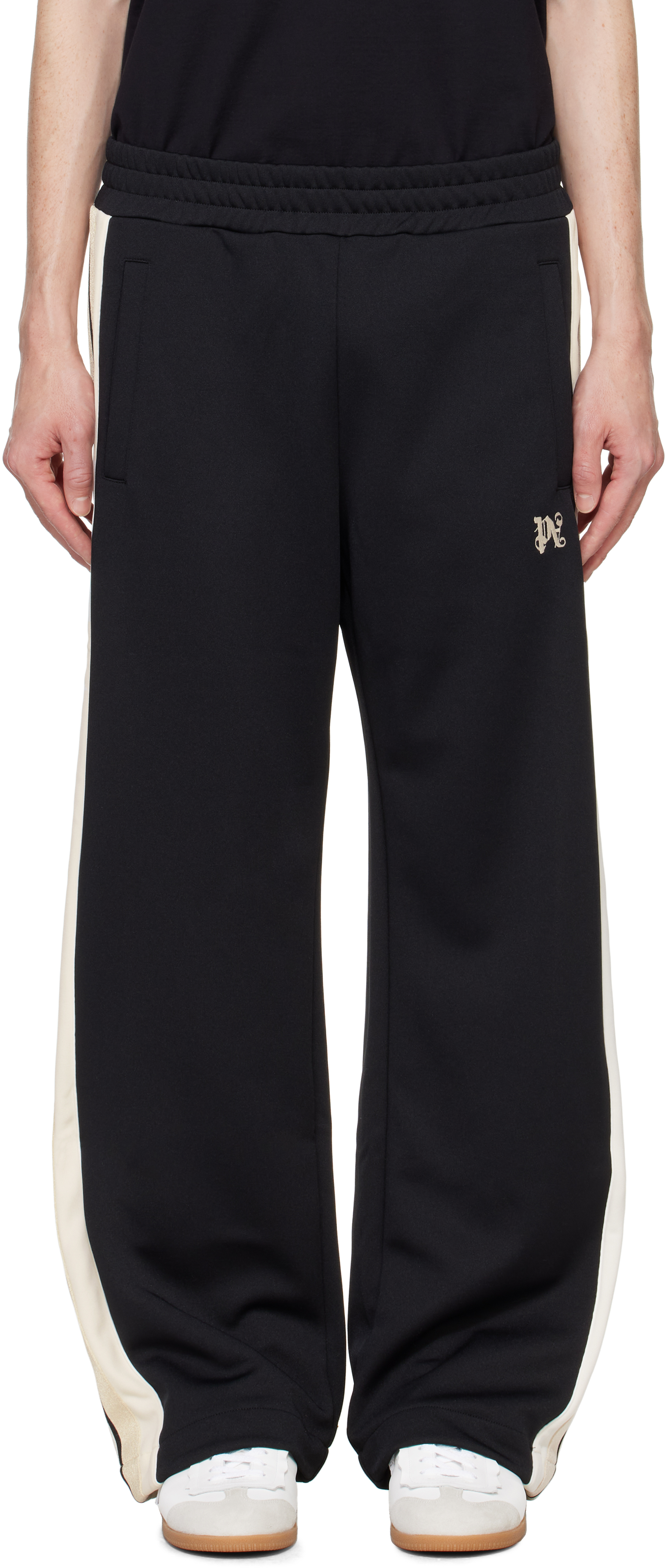 Black Monogram Track Pants