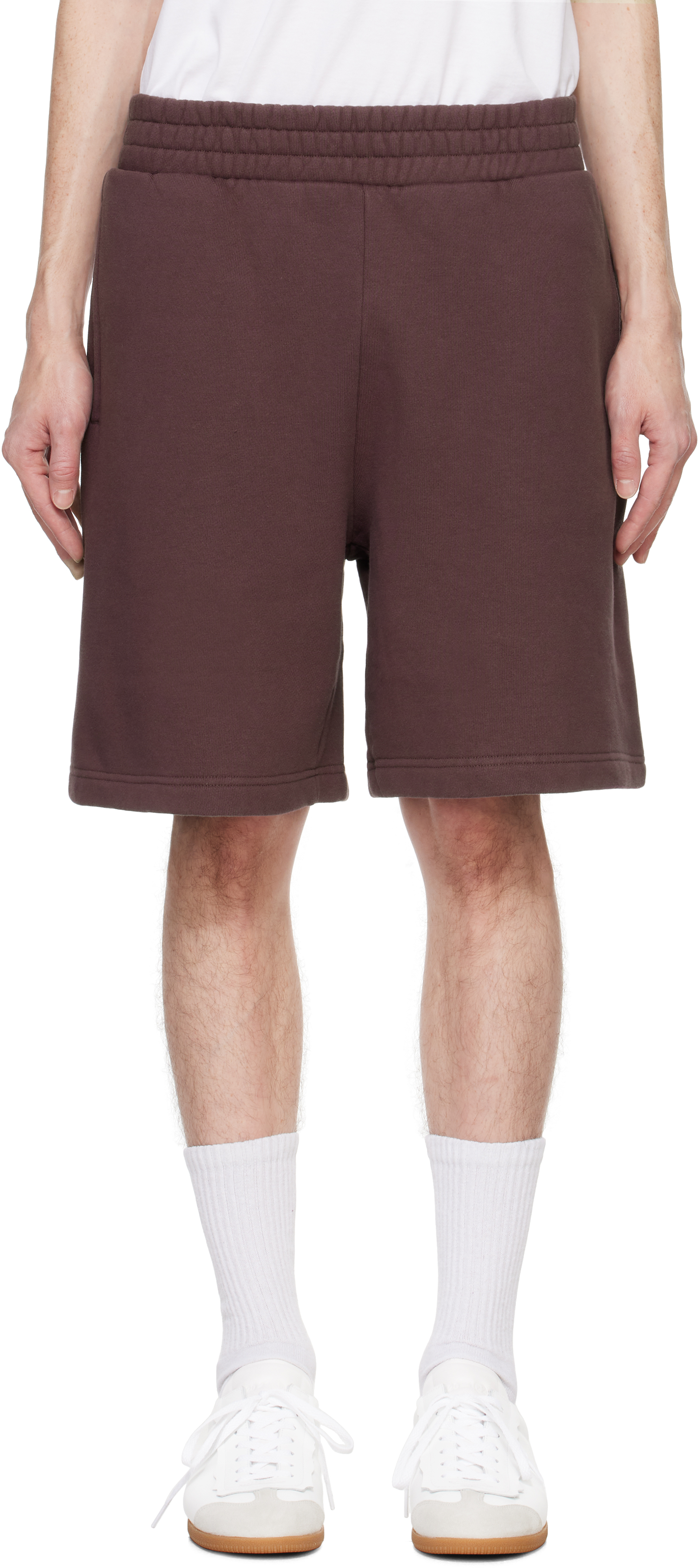 Burgundy College Sweat Shorts