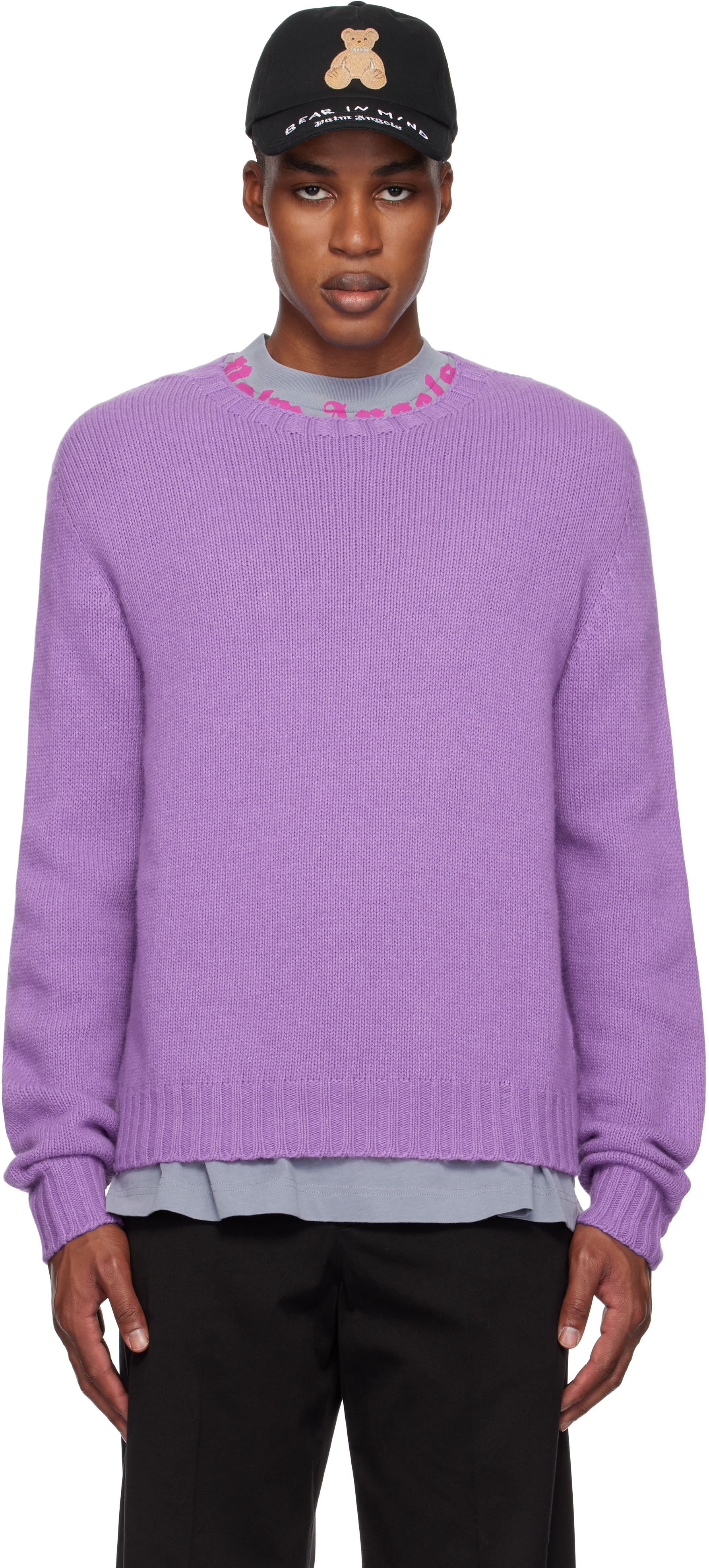 Purple Curved Logo Sweater