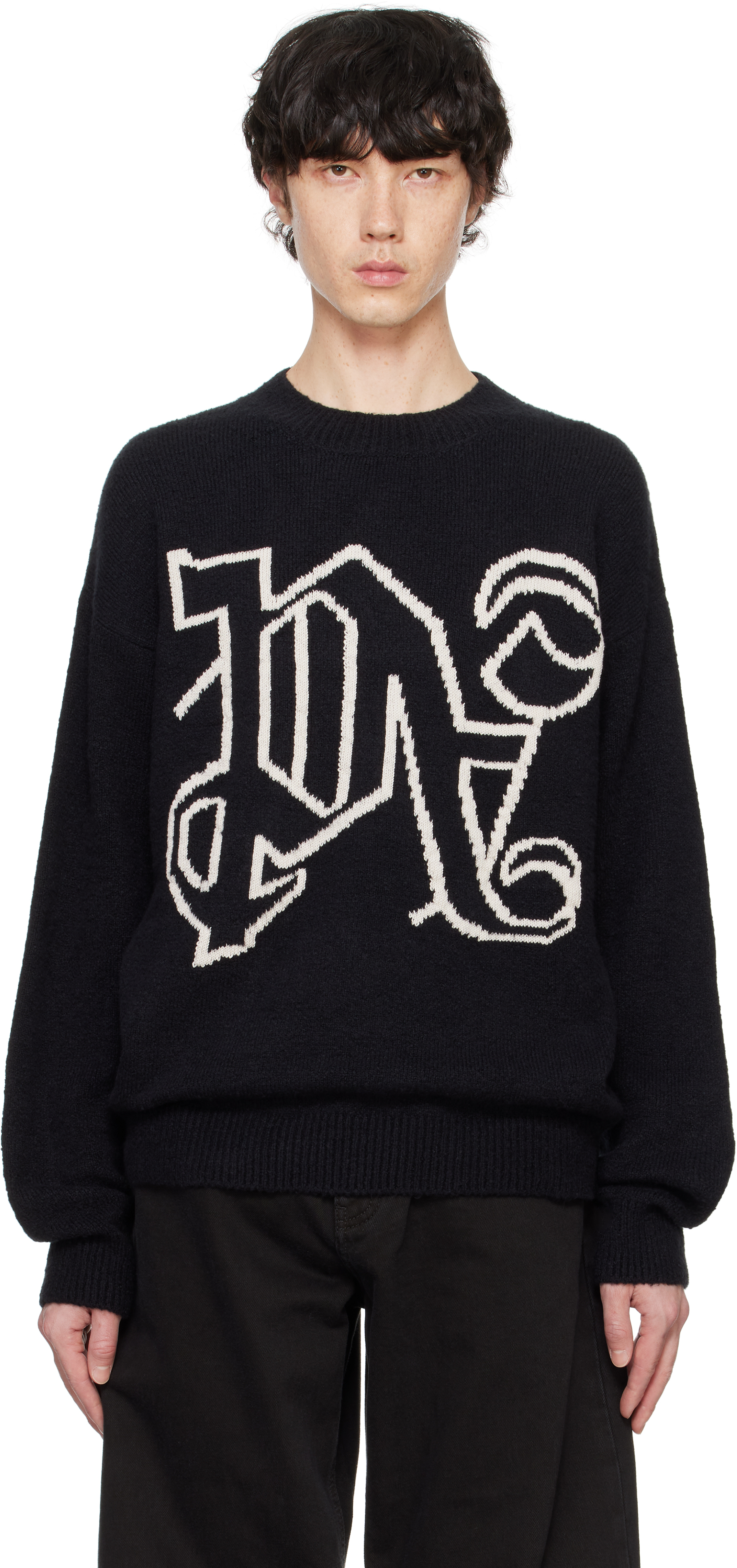 Black Monogram Sweater