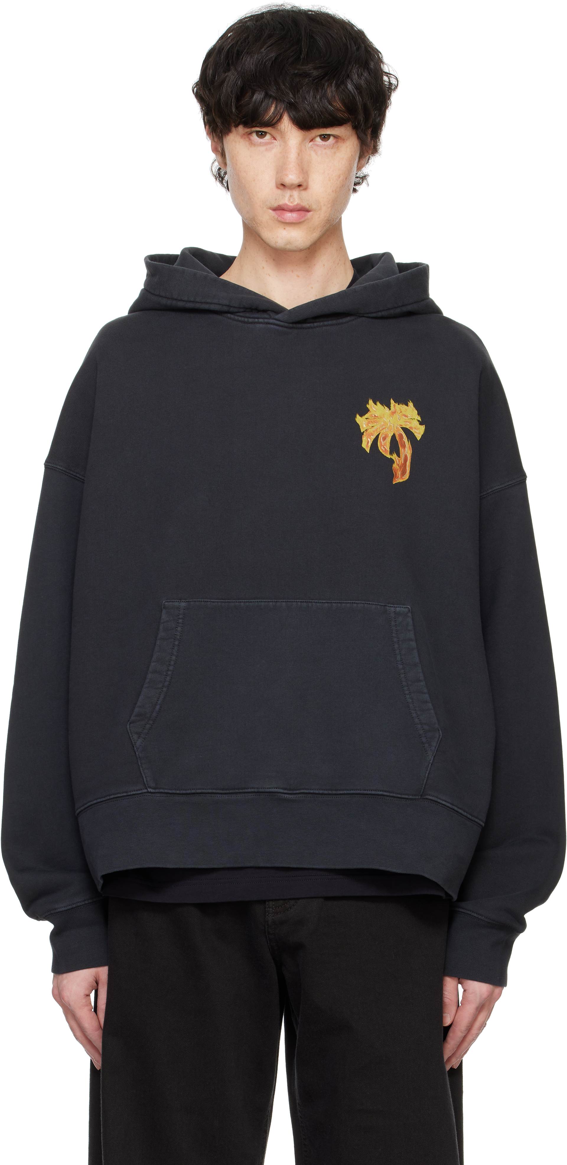 Black Burning Palm Hoodie