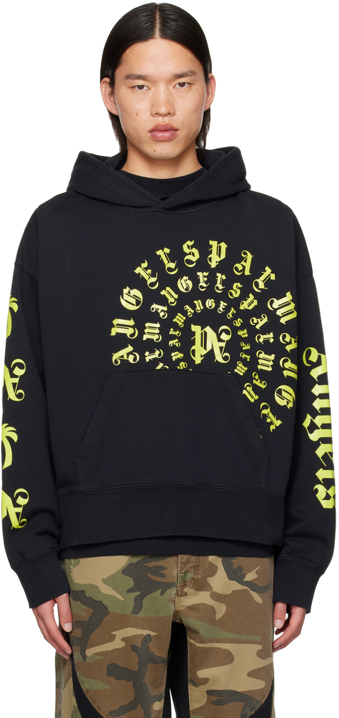 【関税込み】Palm Angels ブラック Vertigo フーディ Palm Angelsのブラック Vertigo フーディがセール中