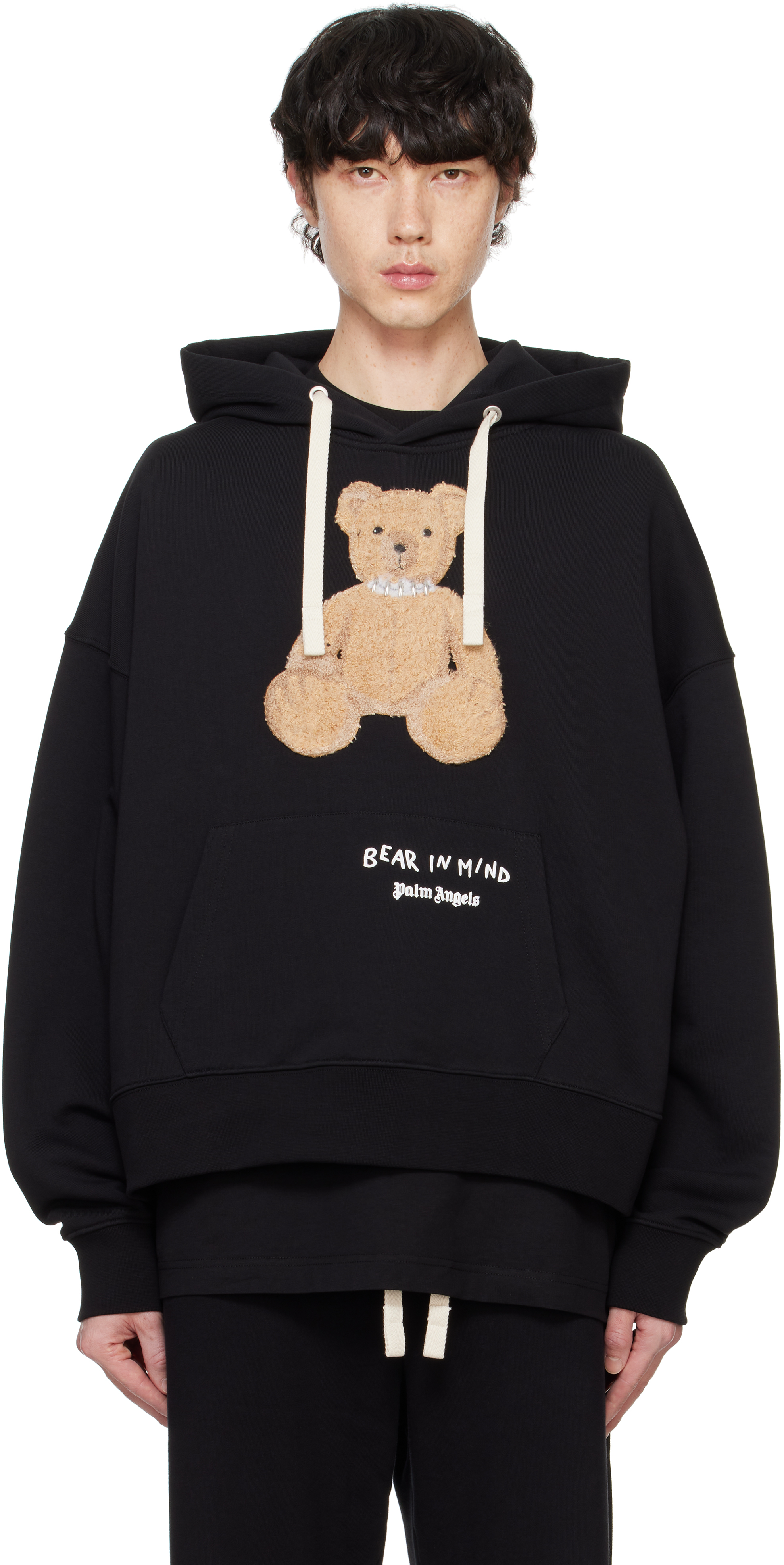 Black 'Bear in Mind' Hoodie