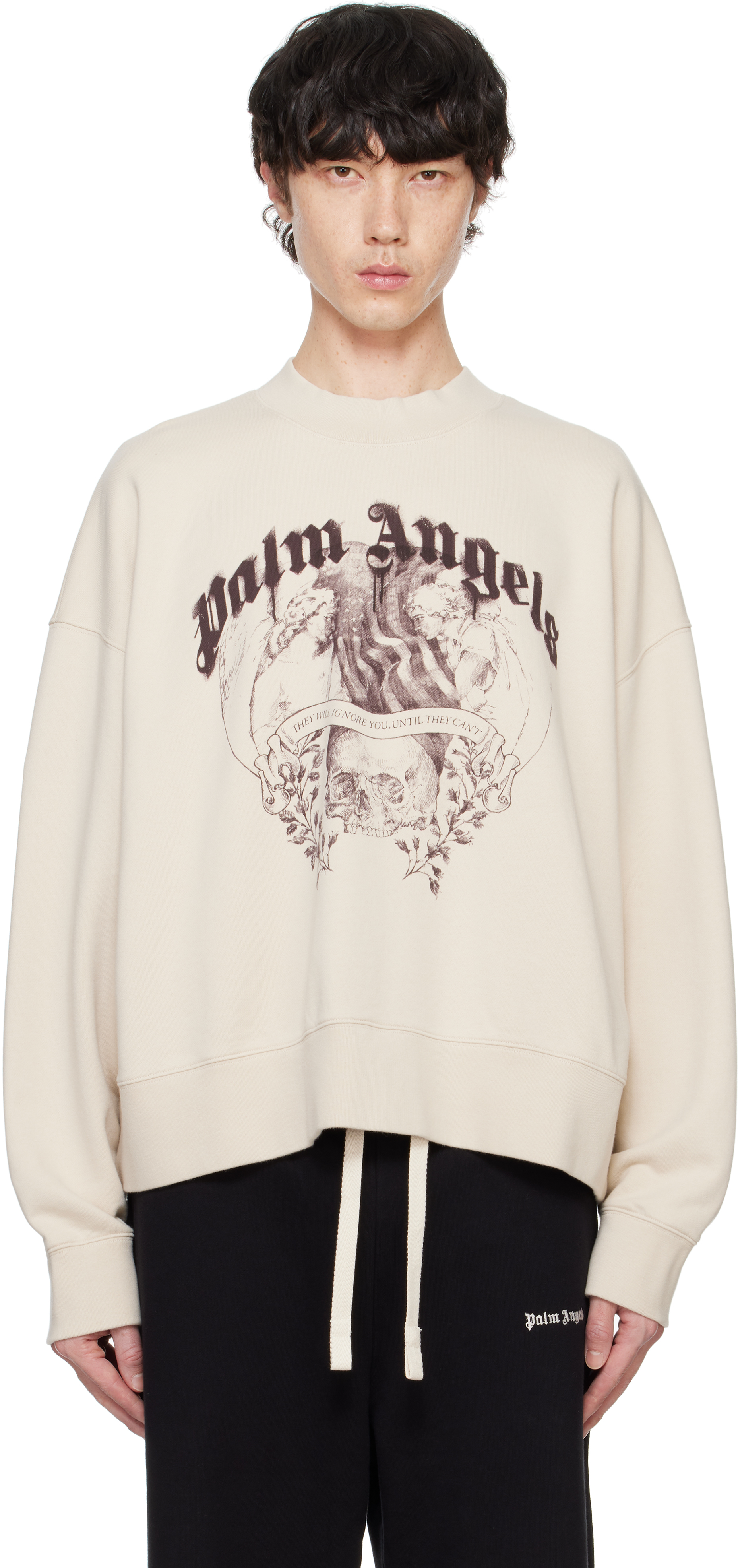 Beige Statement Pencil Sweatshirt