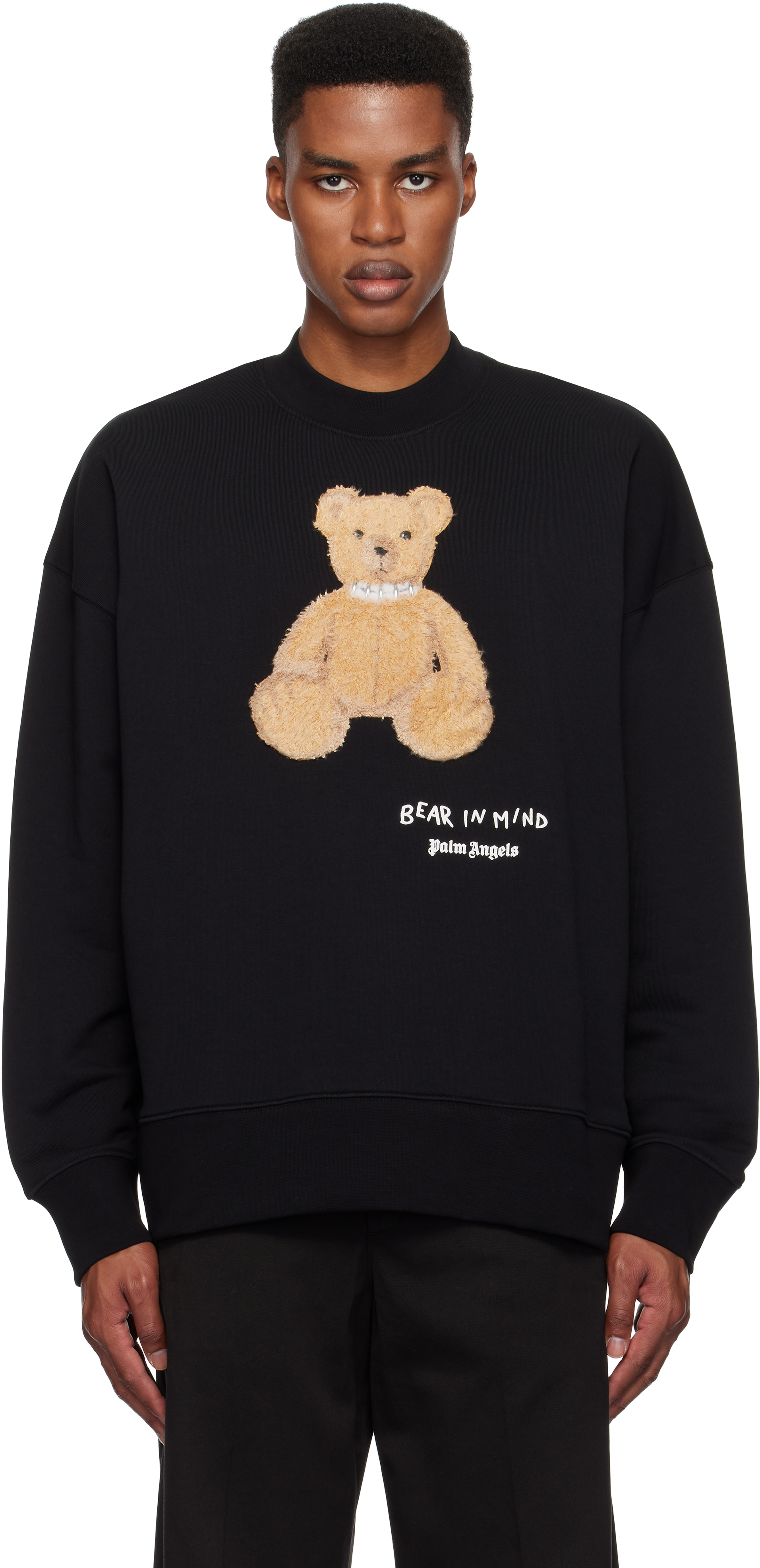 Sweatshirt Palm Angels Solde Bear Sweat Palm Angels Noir Pull