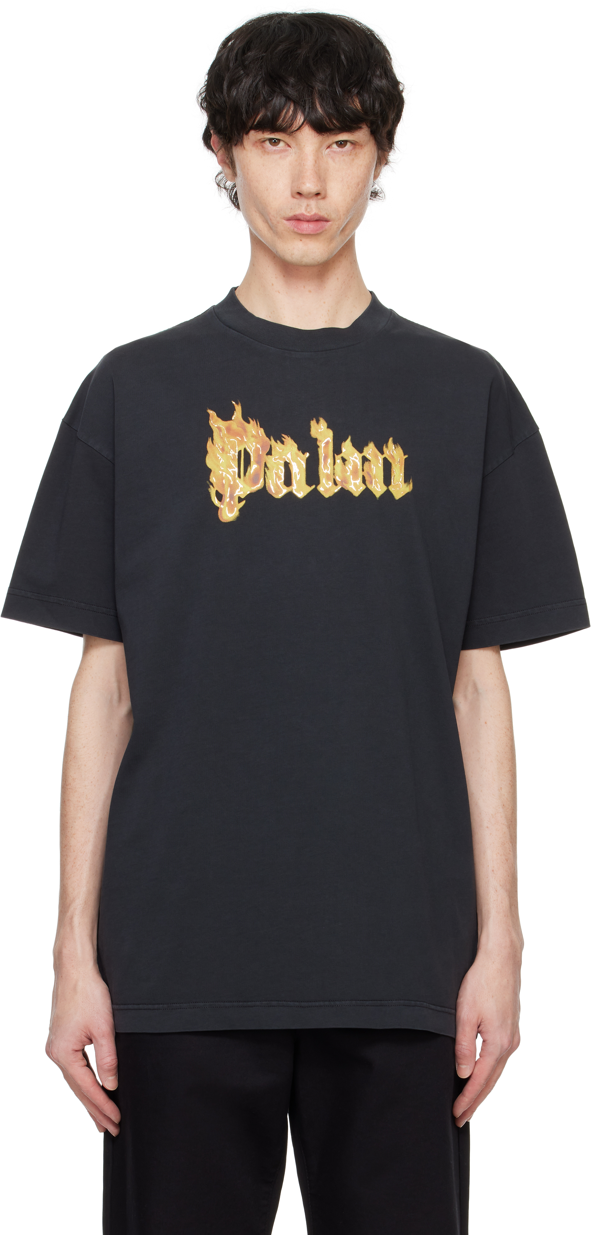 Black Burning Logo T-shirt