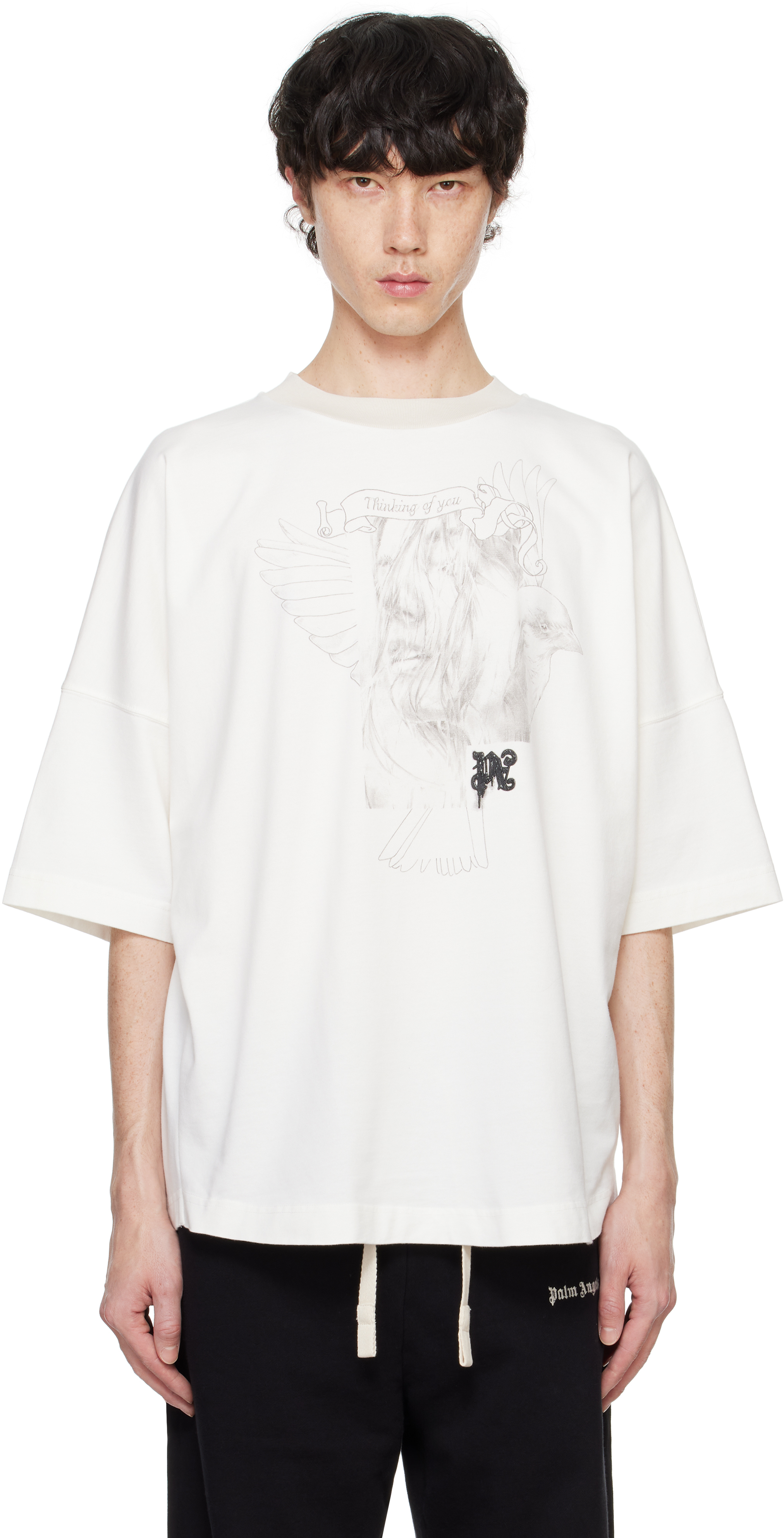 White Portrait Pencil T-shirt