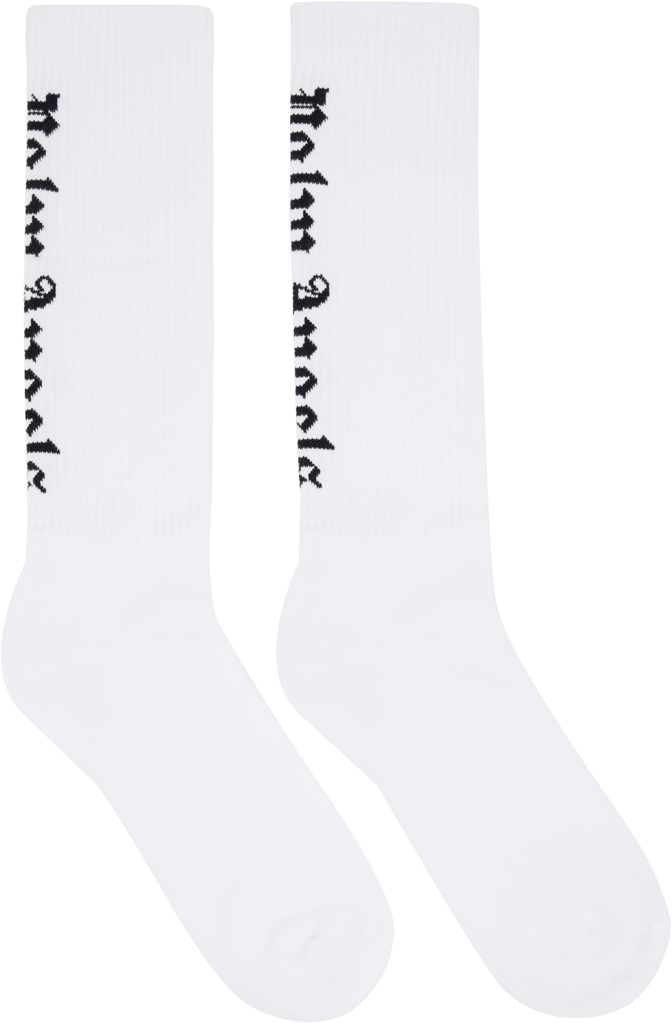 White Gothic Logo Socks