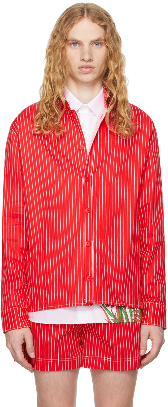 Red Pin Stripe Shirt