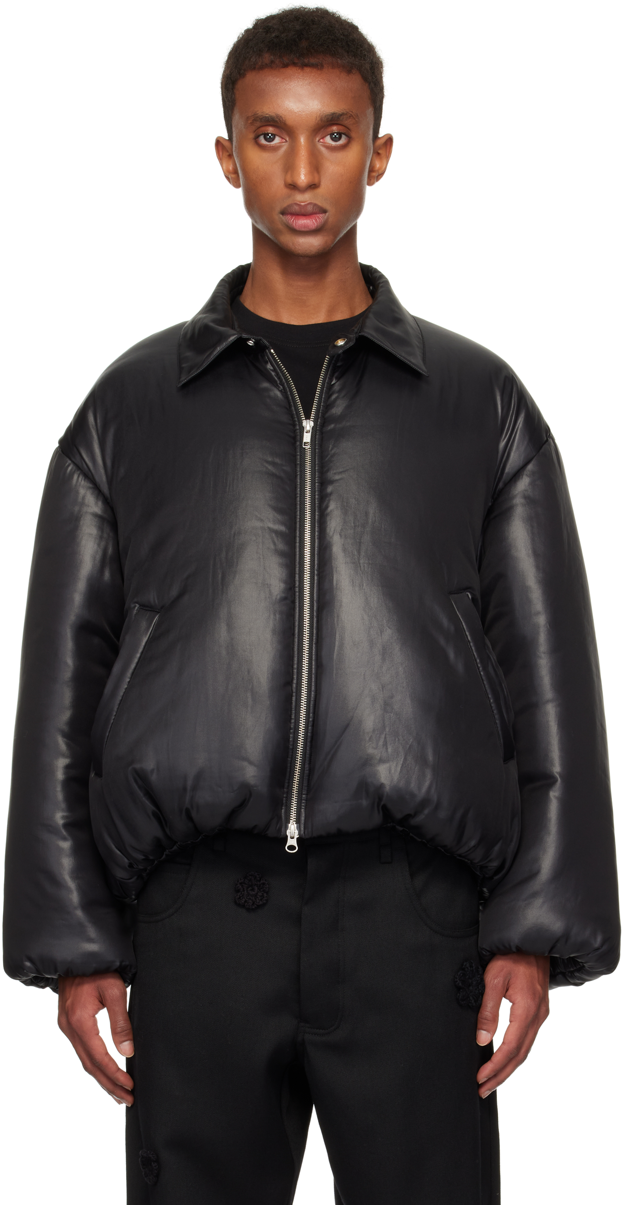 Black Unisex Puffer Down Jacket