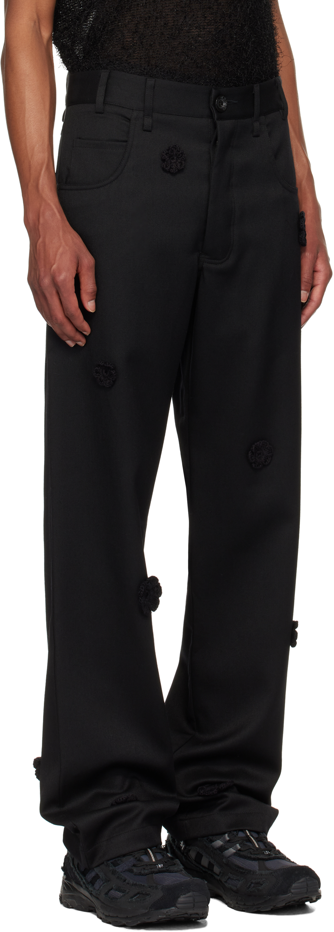 SONG FOR THE MUTE BLACK DAISY LONG WORK TROUSERS 