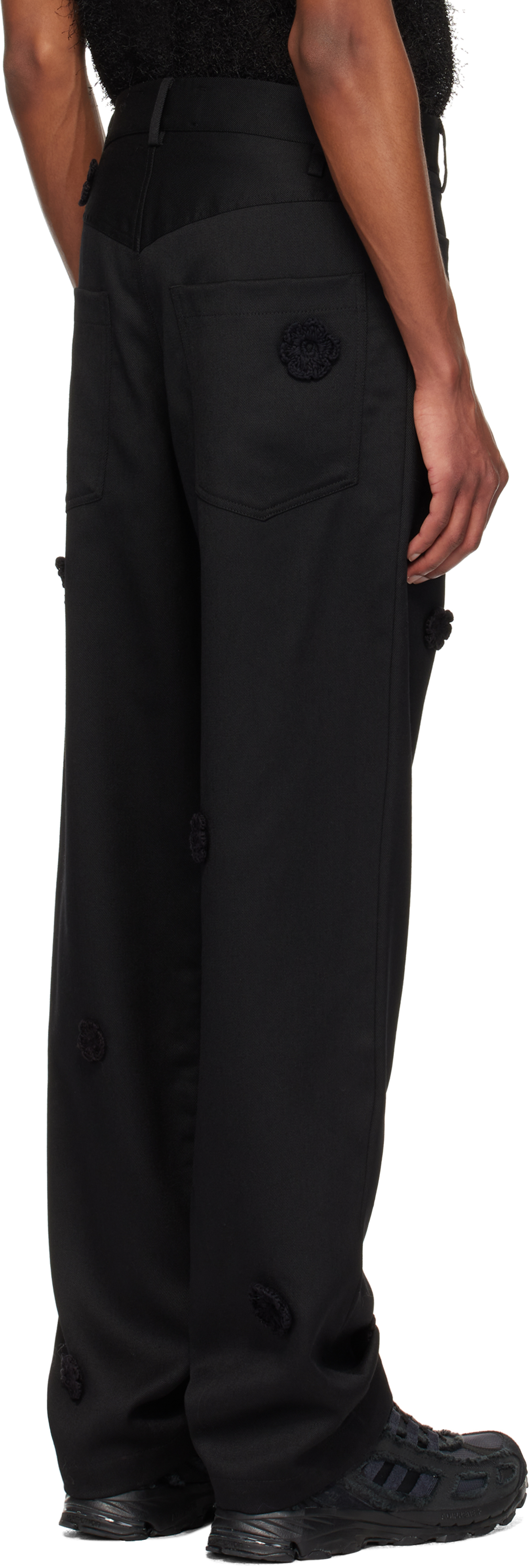 SONG FOR THE MUTE BLACK DAISY LONG WORK TROUSERS 