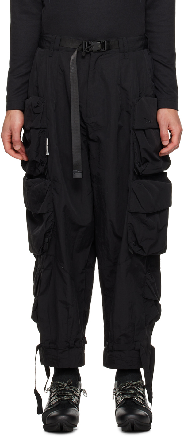 Black 3D Pocket Cargo Pants